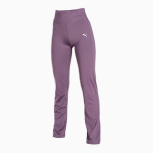 PUMA Straight Leg Women's Pants, Purple Charcoal