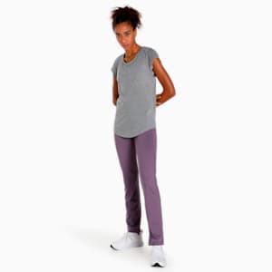 PUMA Straight Leg Women's Pants, Purple Charcoal