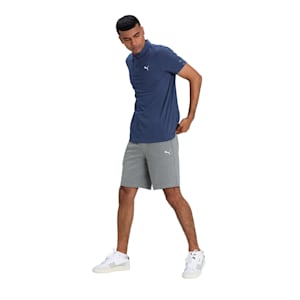 Zippered Knitted Men's Regular Fit Shorts, Medium Gray Heather, extralarge-IND