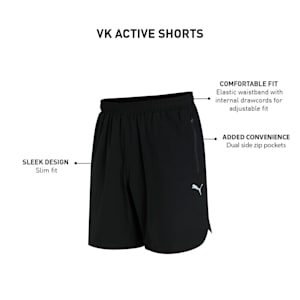 PUMA x one8 Men's Active Shorts, Puma Black, extralarge-IND