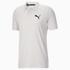 Essentials Men's Heather Polo, Puma White Heather