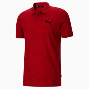 Essentials Men's Heather Polo, High Risk Red Heather, extralarge