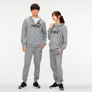 メンズ ESS ビッグ ロゴ FZ フーディー TR, Medium Gray Heather, extralarge-JPN