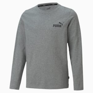 キッズ ESS NO.1 ロゴ 長袖 Tシャツ 120-160cm, Medium Gray Heather, extralarge-JPN