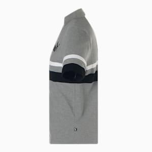 メンズ ESS ストライプポロシャツ, Medium Gray Heather