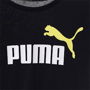 キッズ ESS+ 2カラー ロゴ Tシャツ 120-160cm, Puma Black-lemon