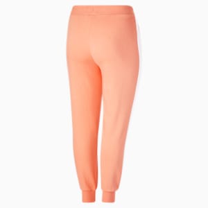 Pantalones deportivos Iconic T7 para mujer, Peach Pink-Puma White