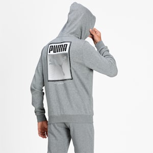 PUMA Knitted Hooded Men's Jacket, Medium Gray Heather