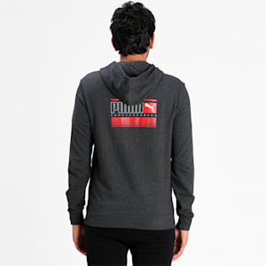 PUMA Men's Zippered Hoodie, Dark Gray Heather