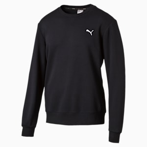 Men's Crew-Neck Sweatshirt, Cotton Black, extralarge-IND