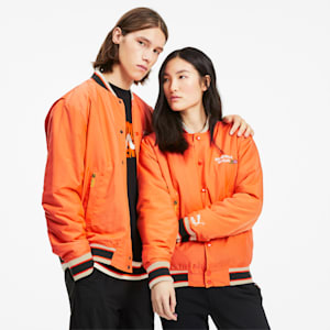 PUMA x RANDOMEVENT Bomber Jacket, Vermillion Orange