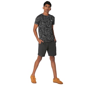PUMA Zippered Men's Jersey Shorts, Dark Gray Heather
