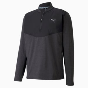 CLOUDSPUN Stealth Quarter-Zip Regular Fit Men's Sweatshirt, Puma Black Heather, extralarge-IND