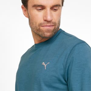 CLOUDSPUN Crew Men's Golf Sweat Shirt, Blue Coral Heather