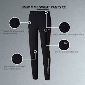 BMW M Motorsport T7 Men's Track Pants, Puma Black, extralarge-IND