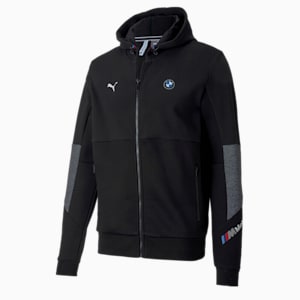 BMW M Motorsport Regular Fit Hooded Men's Sweat Jacket, Puma Black