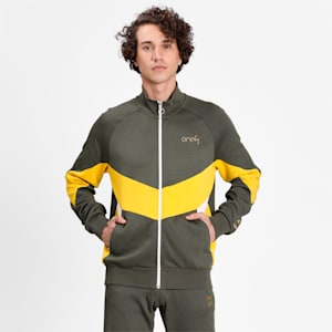 PUMA x one8 Men's Full-Zip Jacket, Thyme-Puma White-Super Lemon, extralarge-IND