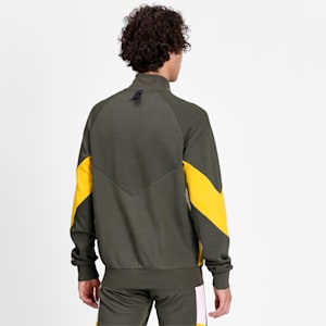 PUMA x one8 Men's Full-Zip Jacket, Thyme-Puma White-Super Lemon, extralarge-IND