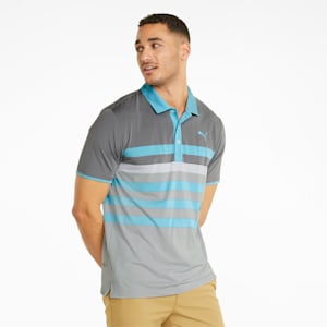 MATTR One Way Men's Golf Polo Shirt, QUIET SHADE-Dusty Aqua