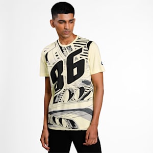 BMW M Motorsport Street Vintage Men's  T-shirt, SOFT FLUO YELLOW