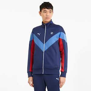 Chamarra MCS BMW M Motorsport para Hombre, Marina-Blueprint-High Risk Red, extralarge
