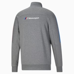 BMW M Motorsport Men's T7 Sweat Jacket, Medium Gray Heather