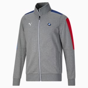 BMW M Motorsport Men's T7 Sweat Jacket, Medium Gray Heather