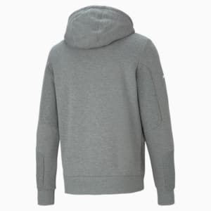 BMW M Motorsport Men's Hooded Sweat Jacket, Medium Gray Heather, extralarge