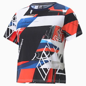 BMW M Motorsport Street Women's Tee, Marina-Blueprint-High Risk Red