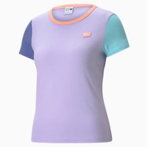 Downtown Small Logo Tee, Light Lavender