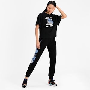 Evide Graphic Women's Regular Fit T-shirt, Puma Black, extralarge-IND