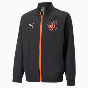 Neymar Jr Diamond Woven Full-Zip Football Youth Regular Fit Jacket, Puma Black, extralarge-IND