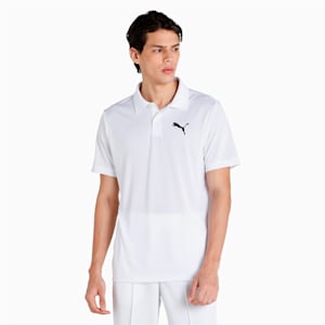 CR Team Men's Regular Fit Cricket Polo, Puma White, extralarge-IND