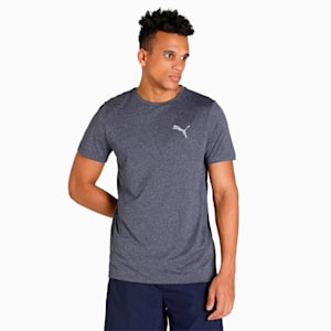 Teams Heather Men's Slim Fit Cricket T-Shirt, Peacoat-Heather, extralarge-IND