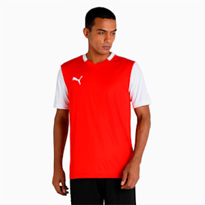 CR Team Men's T-Shirt, Puma White-High Risk Red