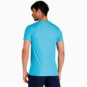 Cricket Men's Slim Fit T-Shirt, Ethereal Blue-Orange Popsicle, extralarge-IND