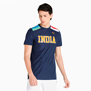 Cricket Men's Slim Fit T-Shirt, India Ink, extralarge-IND