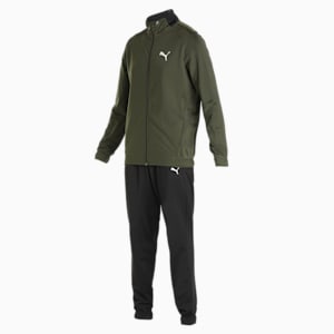 Men's Cricket Tracksuit, Forest Night-PUMA Black, extralarge-IND