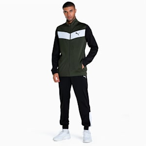 Men's Cricket Tracksuit, Forest Night-PUMA Black, extralarge-IND