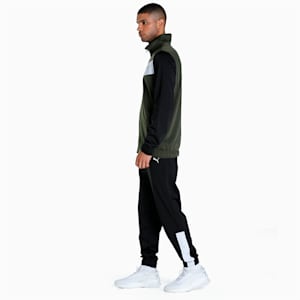 Men's Cricket Tracksuit, Forest Night-PUMA Black, extralarge-IND