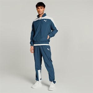 PUMA Premium Men's Cricket Tracksuit, Dark Denim-PUMA White, extralarge-IND