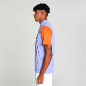 Cricket Team Polo T-shirt, Elektro Purple-Rickie Orange, extralarge-IND