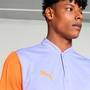 Cricket Team Polo T-shirt, Elektro Purple-Rickie Orange, extralarge-IND