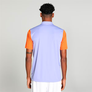 Cricket Team Polo T-shirt, Elektro Purple-Rickie Orange, extralarge-IND
