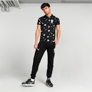 PUMA x Royal Challengers Bangalore AOP Men's Polo, PUMA Black, extralarge-IND