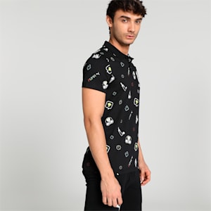 PUMA x Royal Challengers Bangalore AOP Men's Polo, PUMA Black, extralarge-IND
