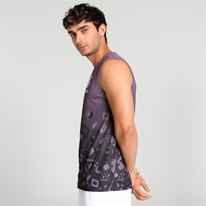 PUMA x Royal Challengers Bangalore Arcade Men's Regular Fit Tank, Purple Charcoal, extralarge-IND