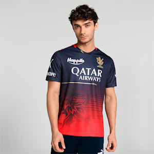 Royal Challengers Bangalore 2023 Men's Replica Jersey, Navy Blazer-Flame Scarlet