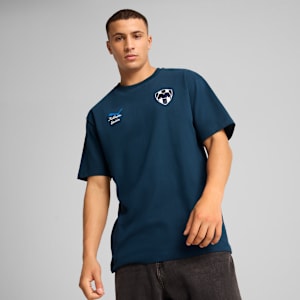 Camiseta KIDSUPER Rayados, Deep Navy-PUMA White, extralarge