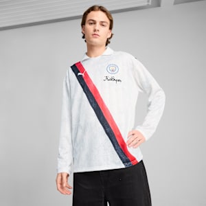 PUMA X KIDSUPER MCFC Men Retro Football Jersey, PUMA White-PUMA Black, extralarge-IND